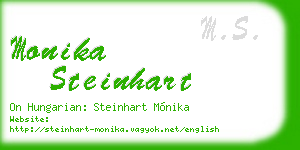 monika steinhart business card