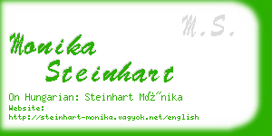monika steinhart business card